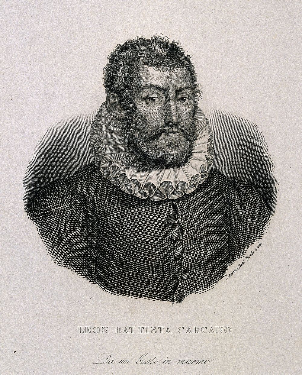 Giovanni Battista Carcanoleone. Engraving by Caterina Piotti-Pirola.