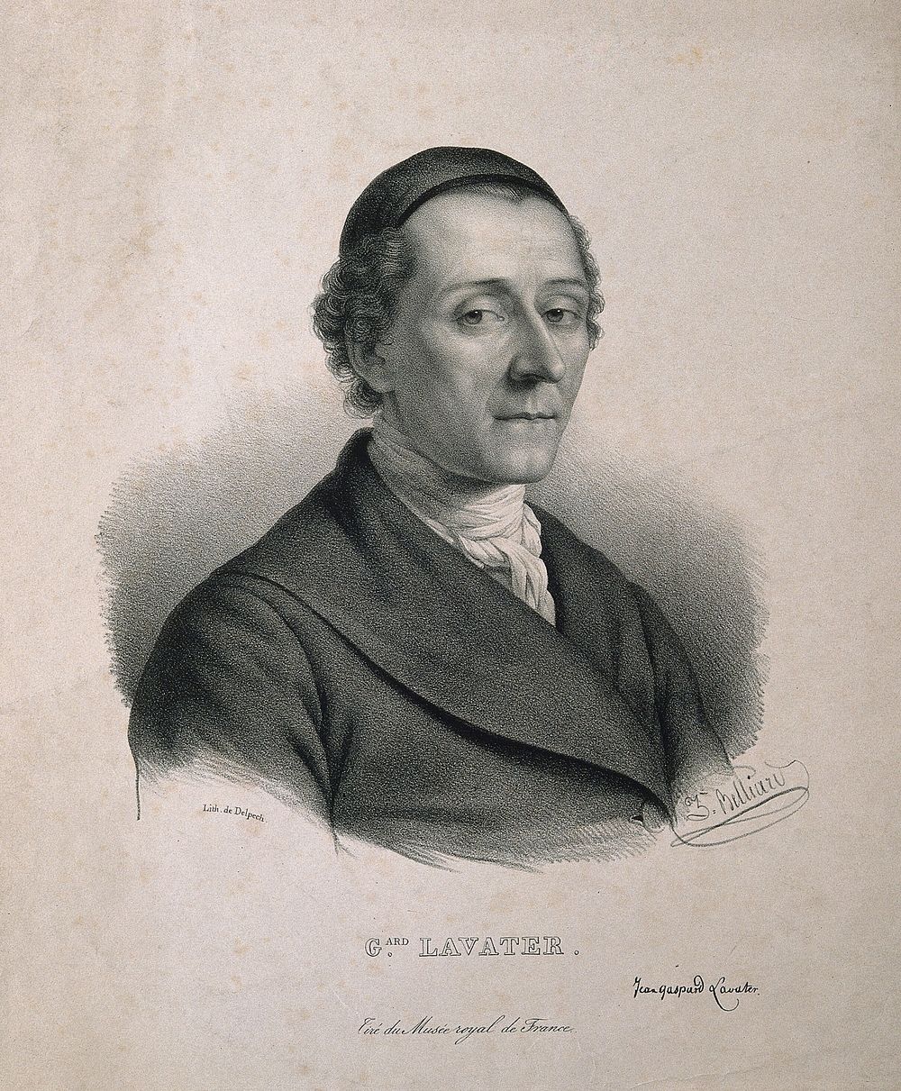Johann Caspar Lavater. Lithograph by Z. Belliard.