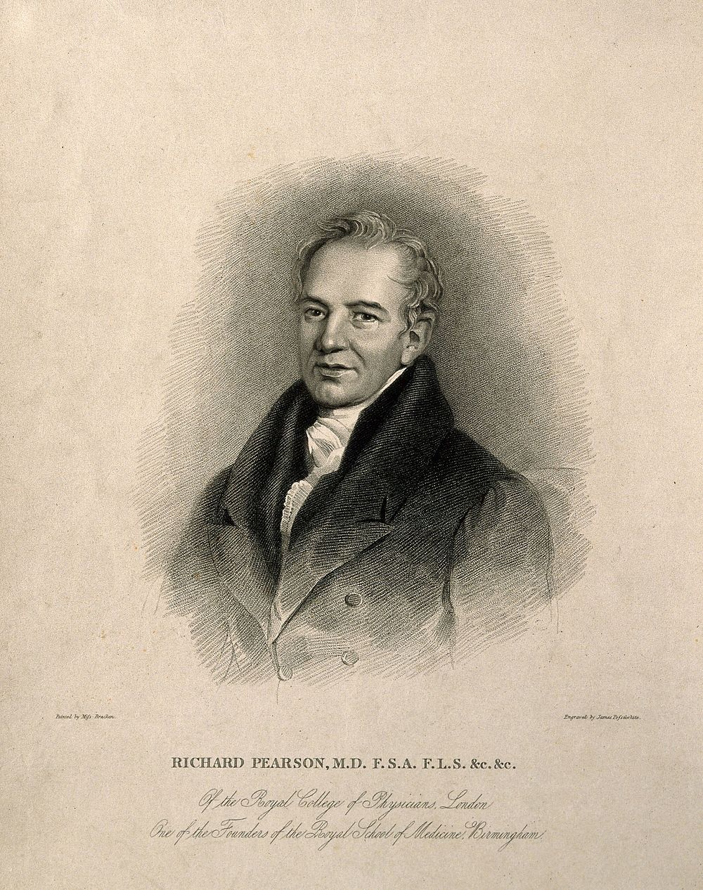 Richard Pearson. Stipple engraving by J. Posselwhite after Miss Bracken.