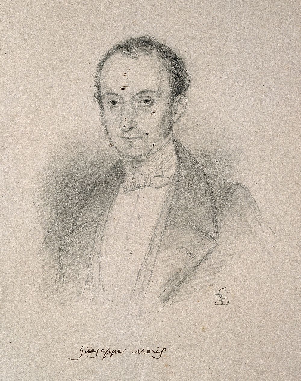 Giuseppe Giacinto Moris. Pencil drawing by C. E. Liverati, 1841.