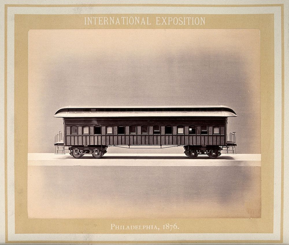 Philadelphia International Exposition, 1876: American Civil War Army of the Cumberland train carriage: the kitchen car: a…