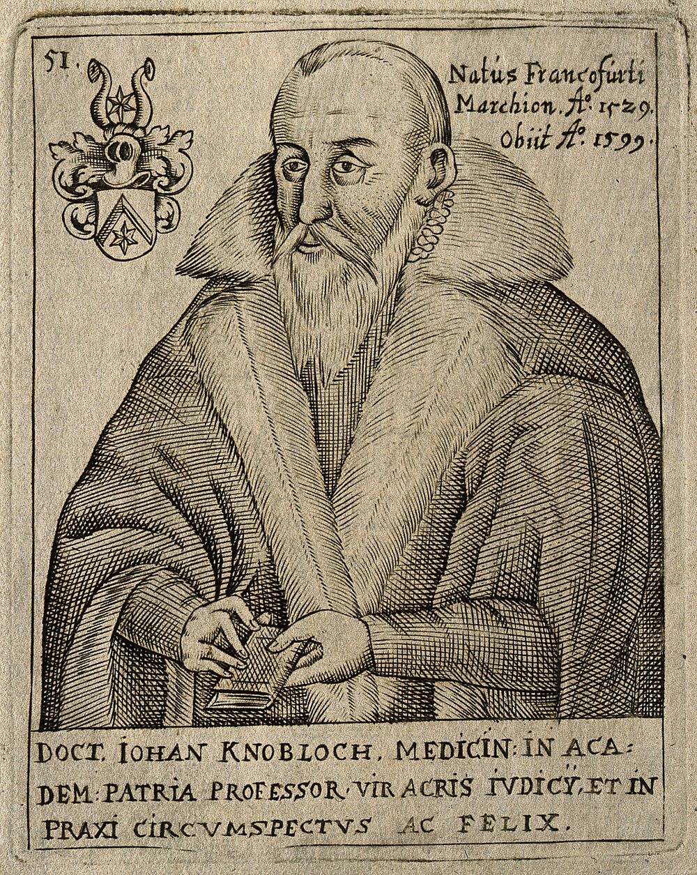Johann Knobloch. Line engraving.
