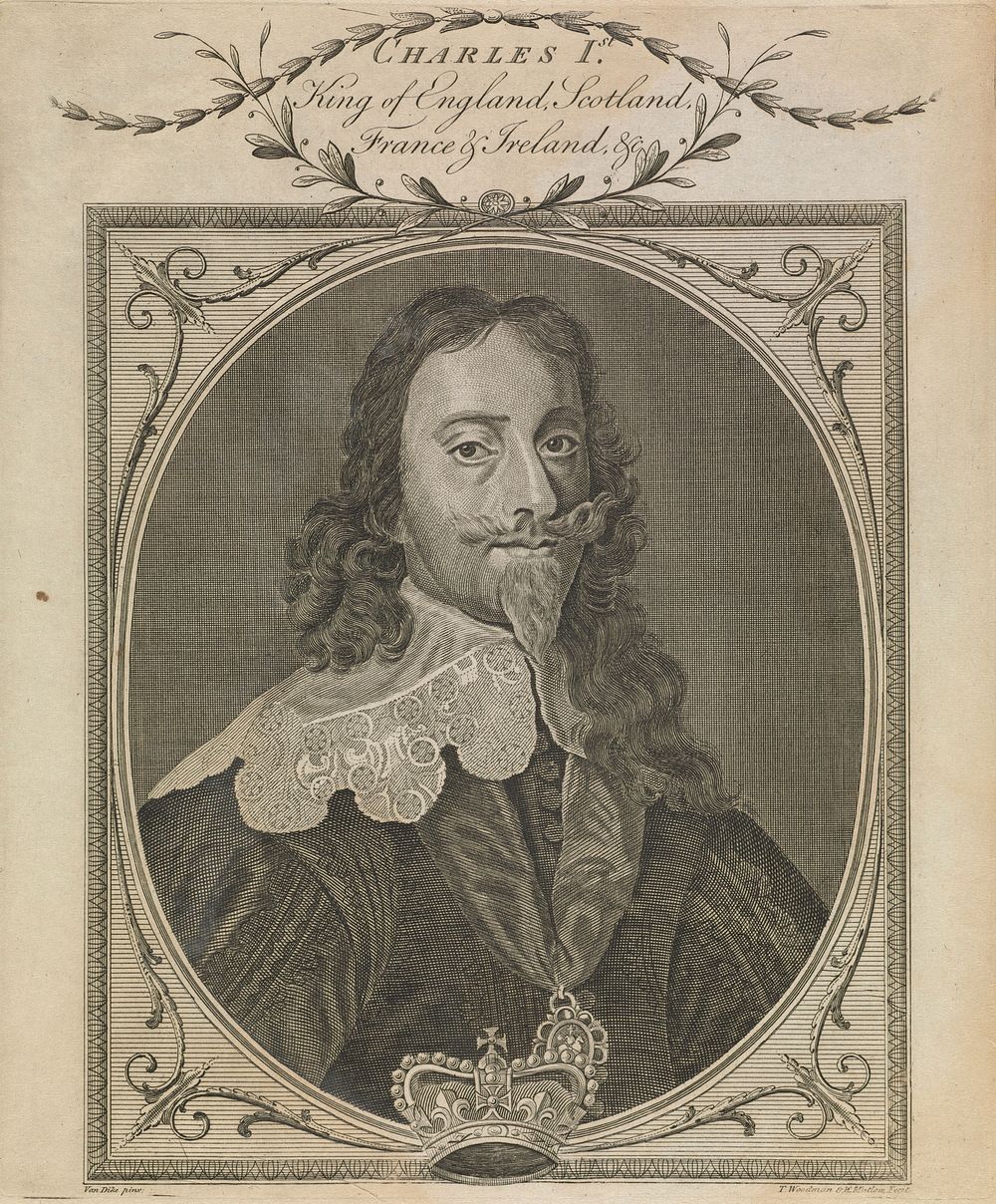 King Charles I. Engraving by T. Woodman and H. Mutlow, ca. 1784, after A. van Dyck.