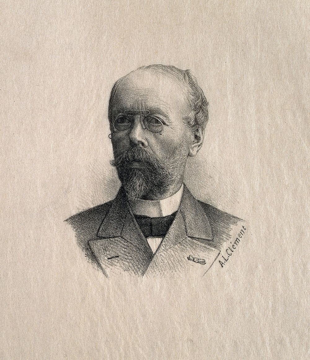 Charles van Bambeke. Lithograph by A.L. Clément.