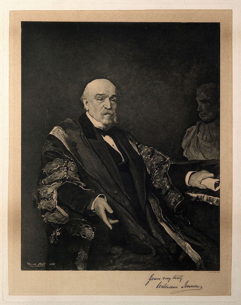 Sir William Jenner. Photogravure after F. Holl, 1888.