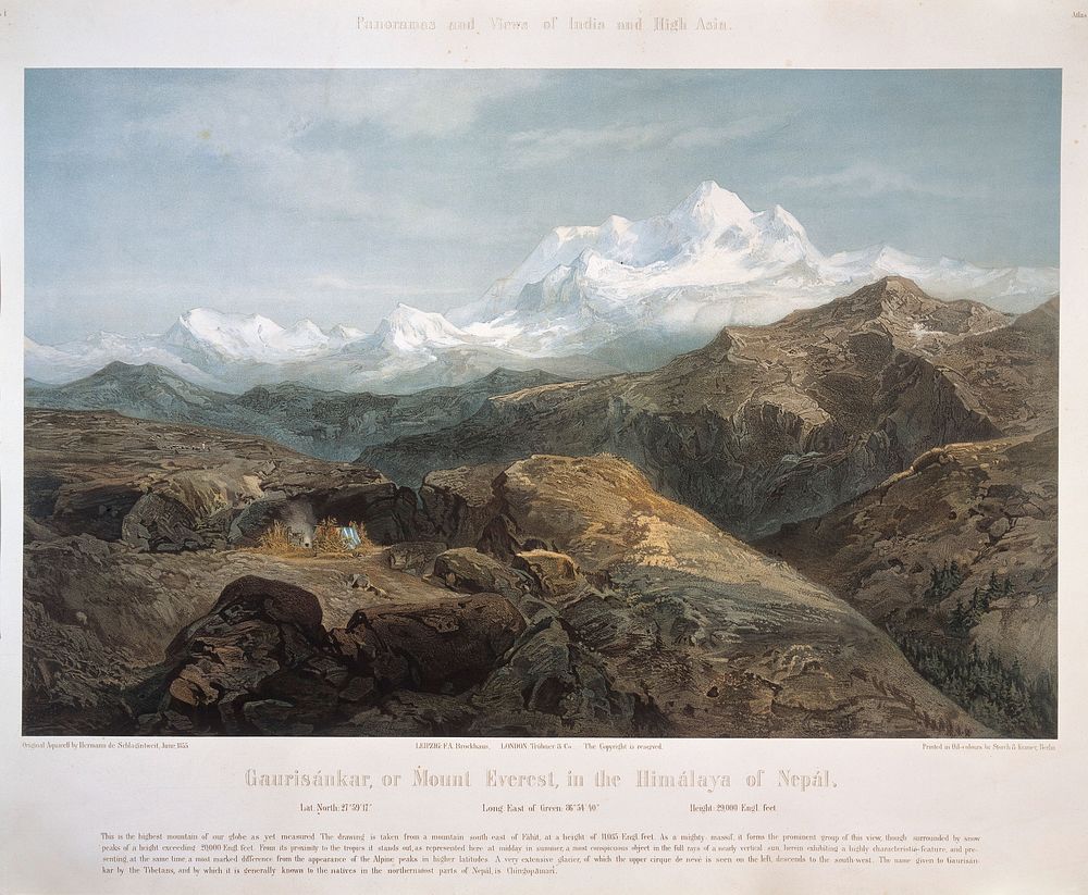 Gaurisankar or Mount Everest, Himalayas, Nepal