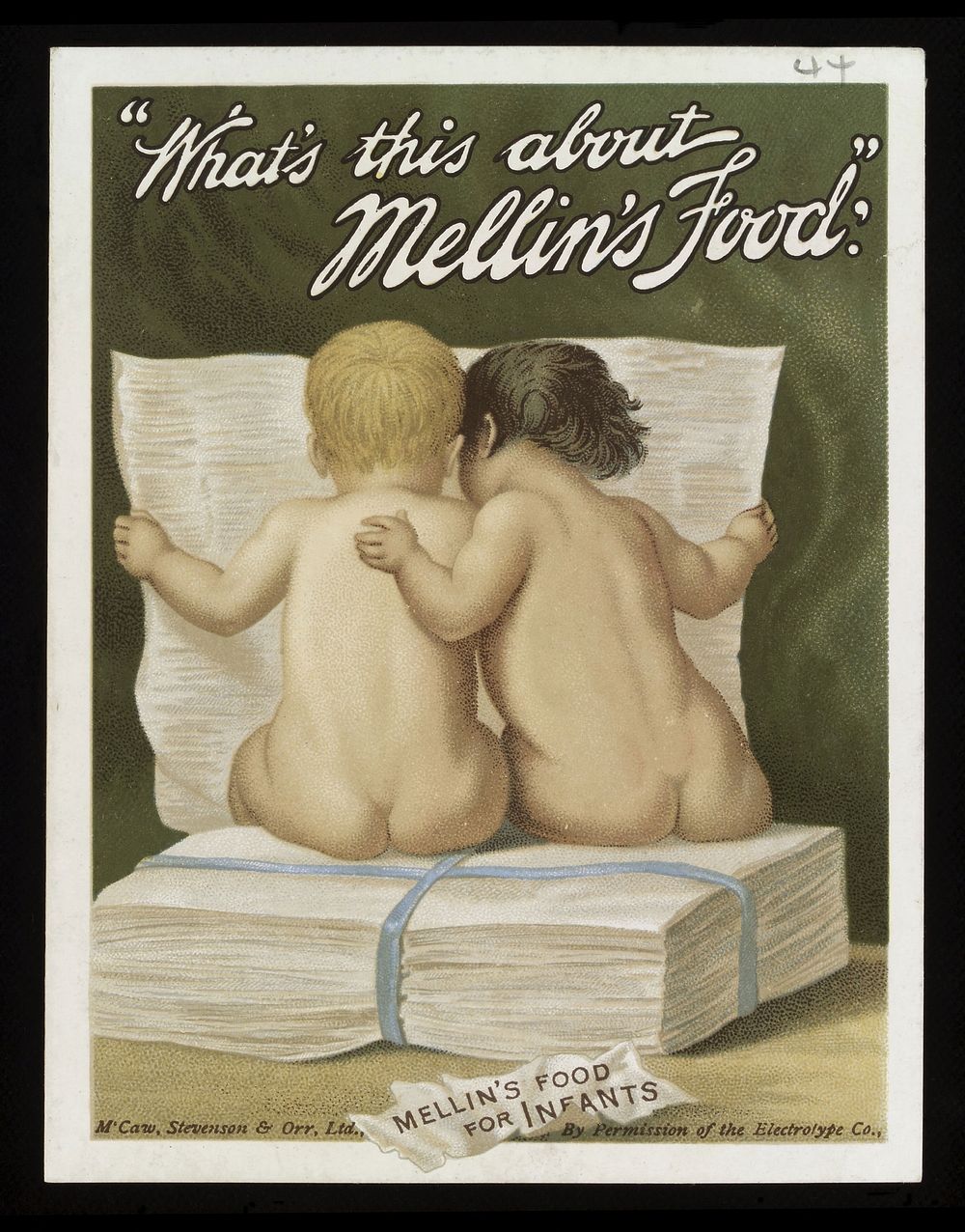 Mellin's Food for infants, Advertisment Card