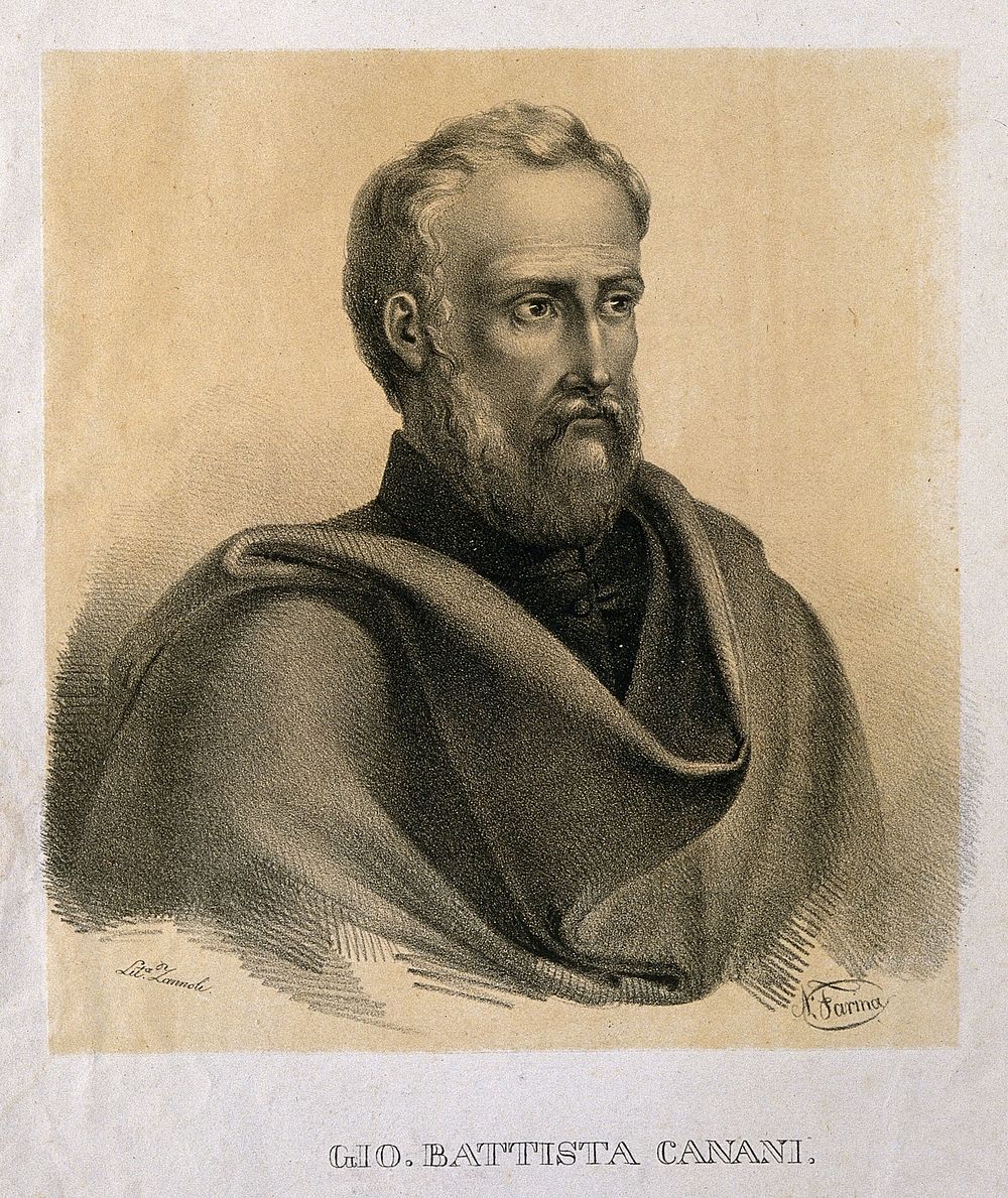 Giovanni Battista Canani (Canano). Lithograph by N  Farina.