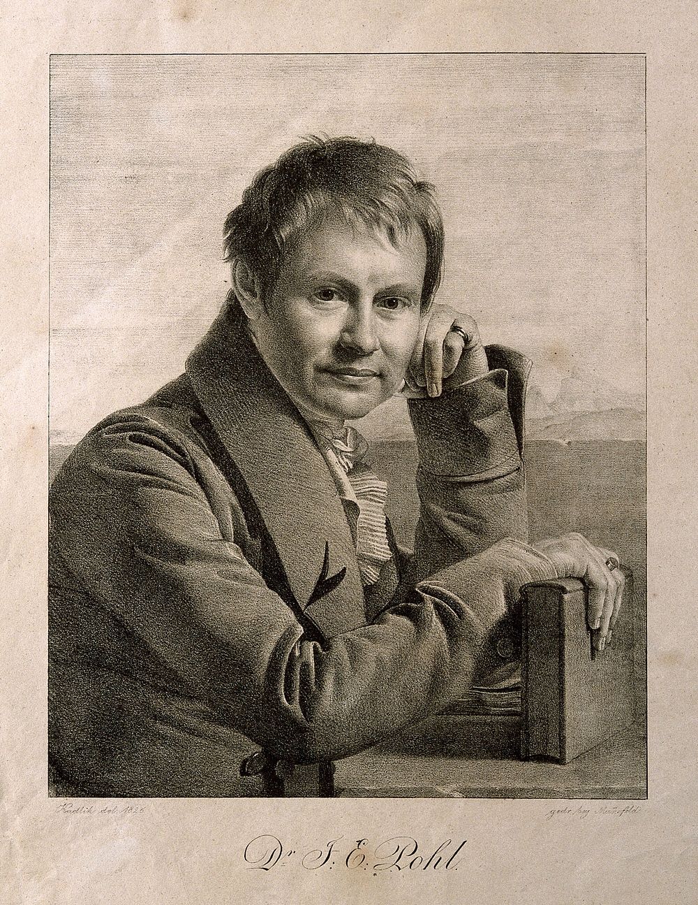 Johann Ehrenfried Pohl. Lithograph by F. Kadlik (F. Tkadlík), 1826.