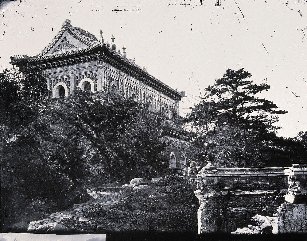 Yiheyuan (New Imperial Summer Palace), Peking: Zhihuihai temple, at Wanshoushan. Photograph, 1981, from a negative by John…