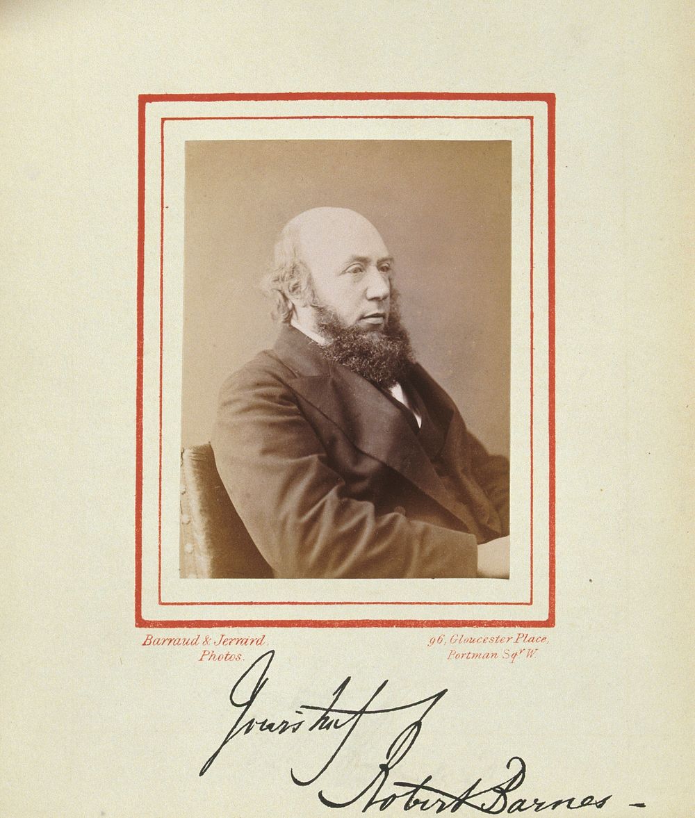 Robert Barnes. Photograph by Barraud & Jerrard, 1873.
