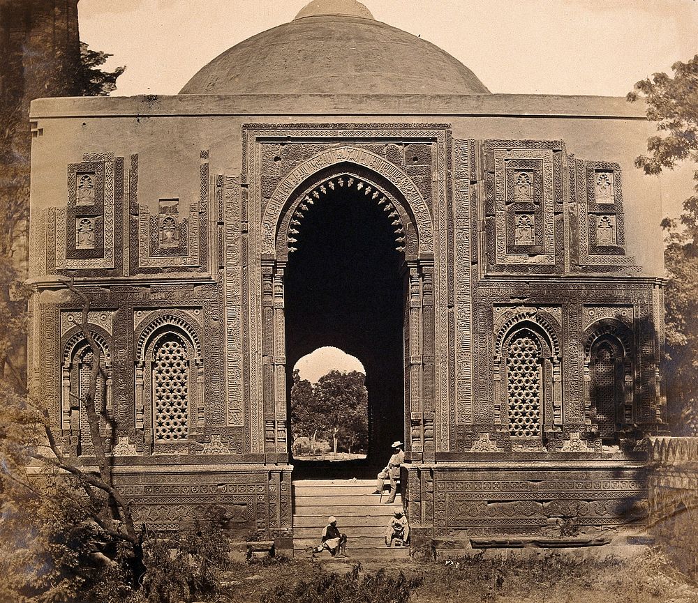 India: a tomb in Kootub near Delhi. Photograph by F. Beato, c. 1858.