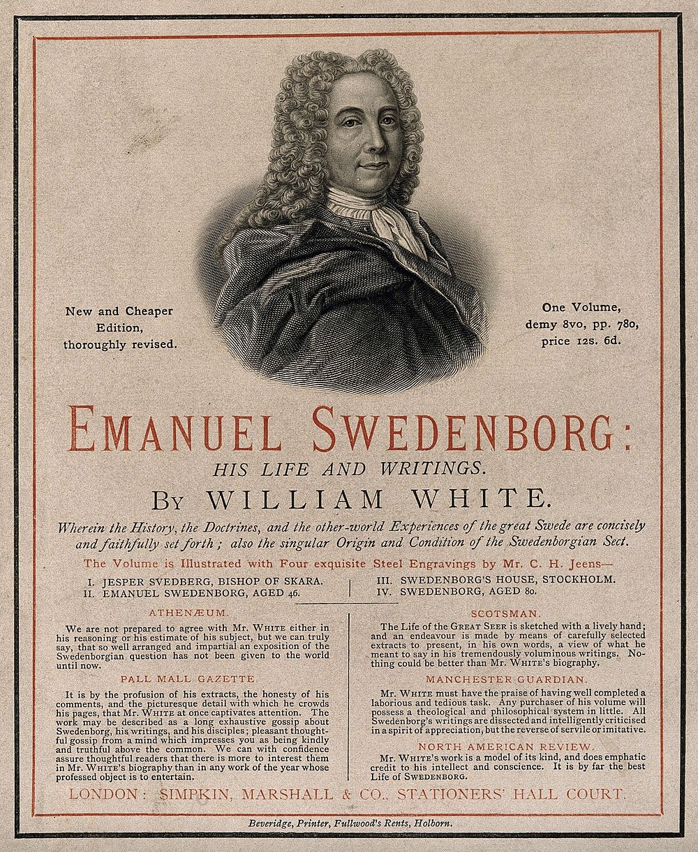 Emanuel Swedenborg. Etching by C. H. Jeens.