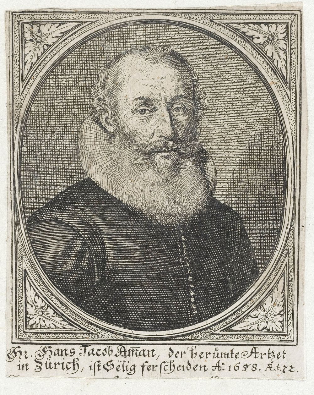 Johann (Hans) Jacob Amman. Engraving, 16--.