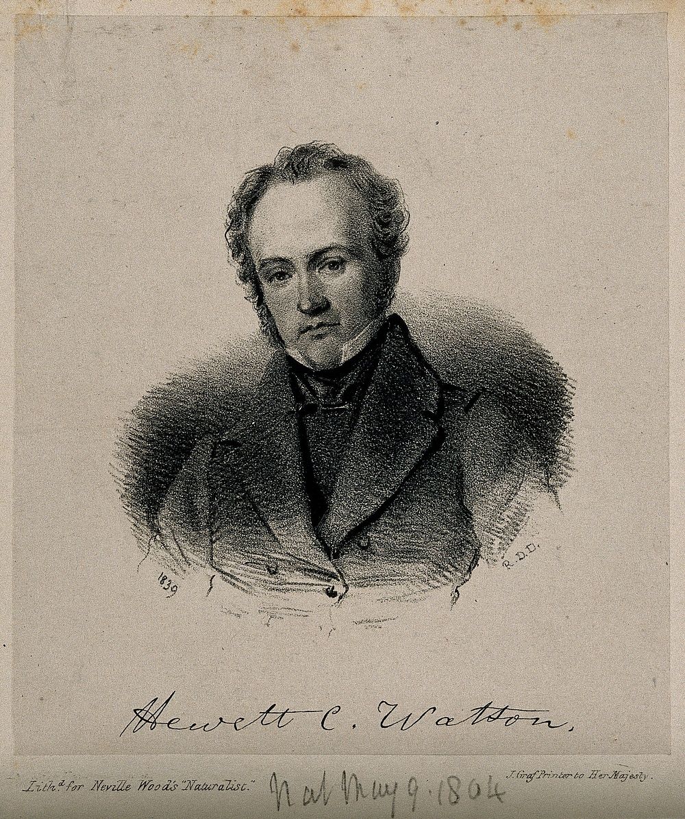 Hewett Cottrell Watson. Lithograph, 1839.