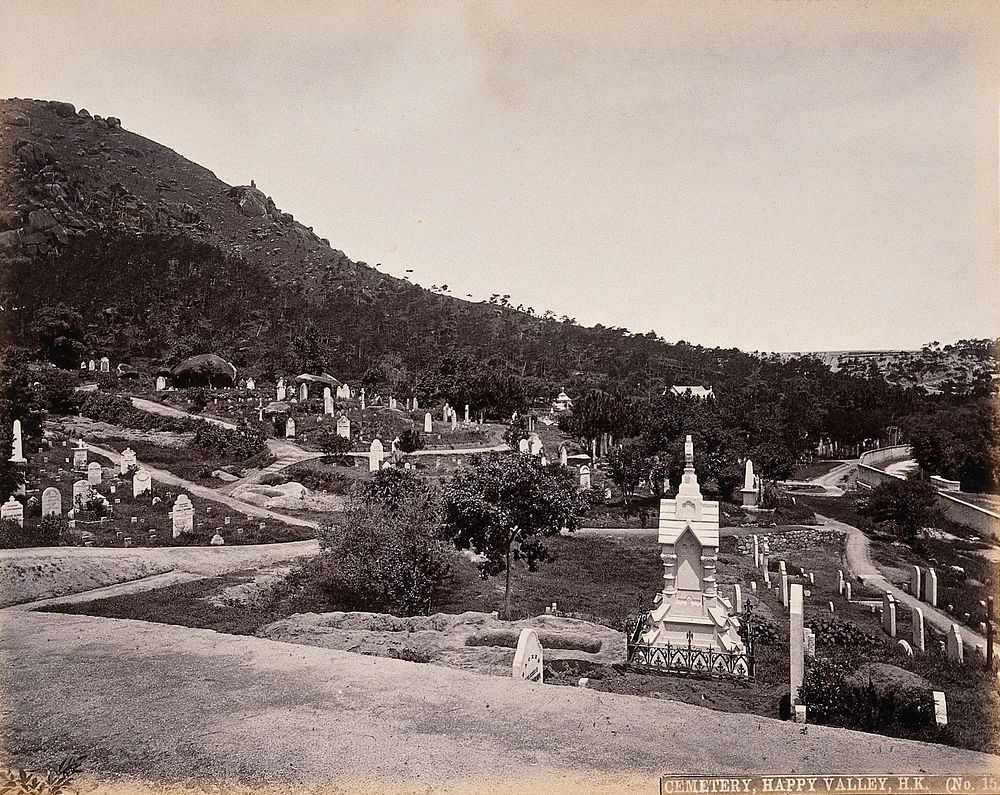 Hong Kong: the Protestant Cemetery, Happy Valley. Photograph by W.P. Floyd, ca. 1873.