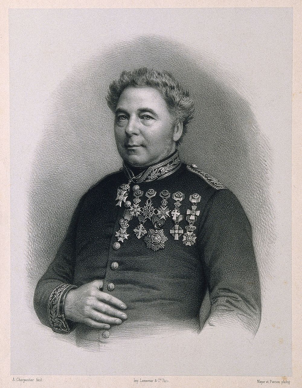 Jean-Charles Chénu. Lithograph by A. Charpentier after Mayer & Pierson.