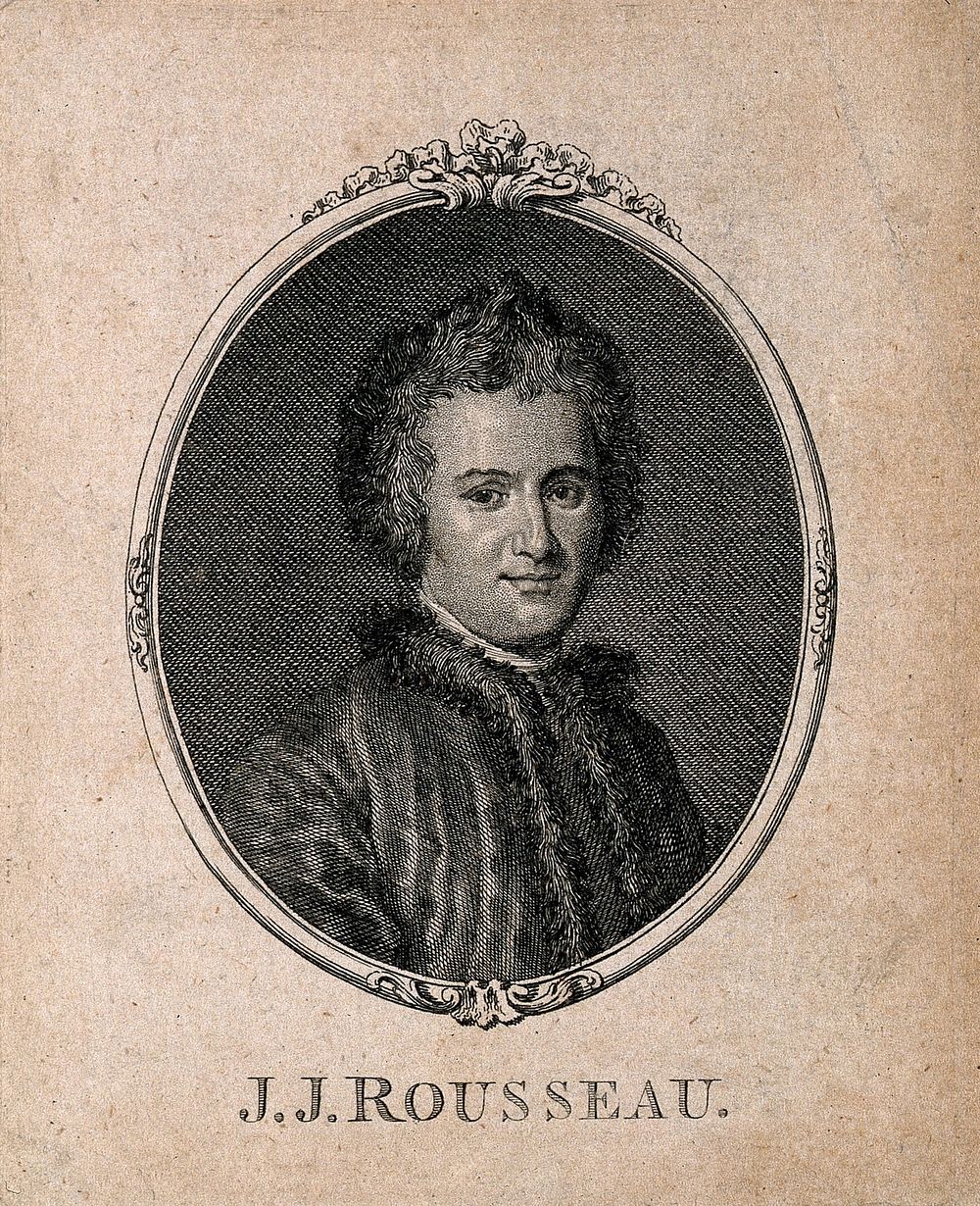 Jean-Jacques Rousseau. Engraving.