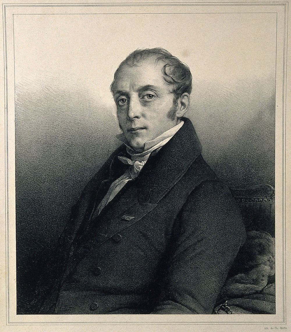 Louis Benoît Guersant. Lithograph by C. Motte.