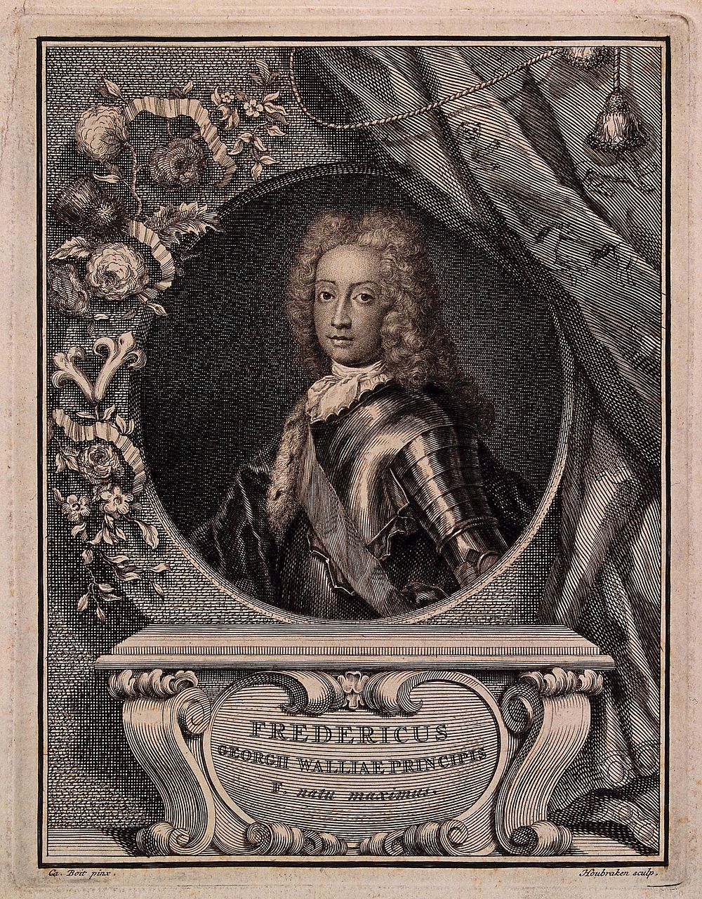 Frederick Prince of Wales. Engraving by J. Houbraken after C. Boit, ca. 1727.