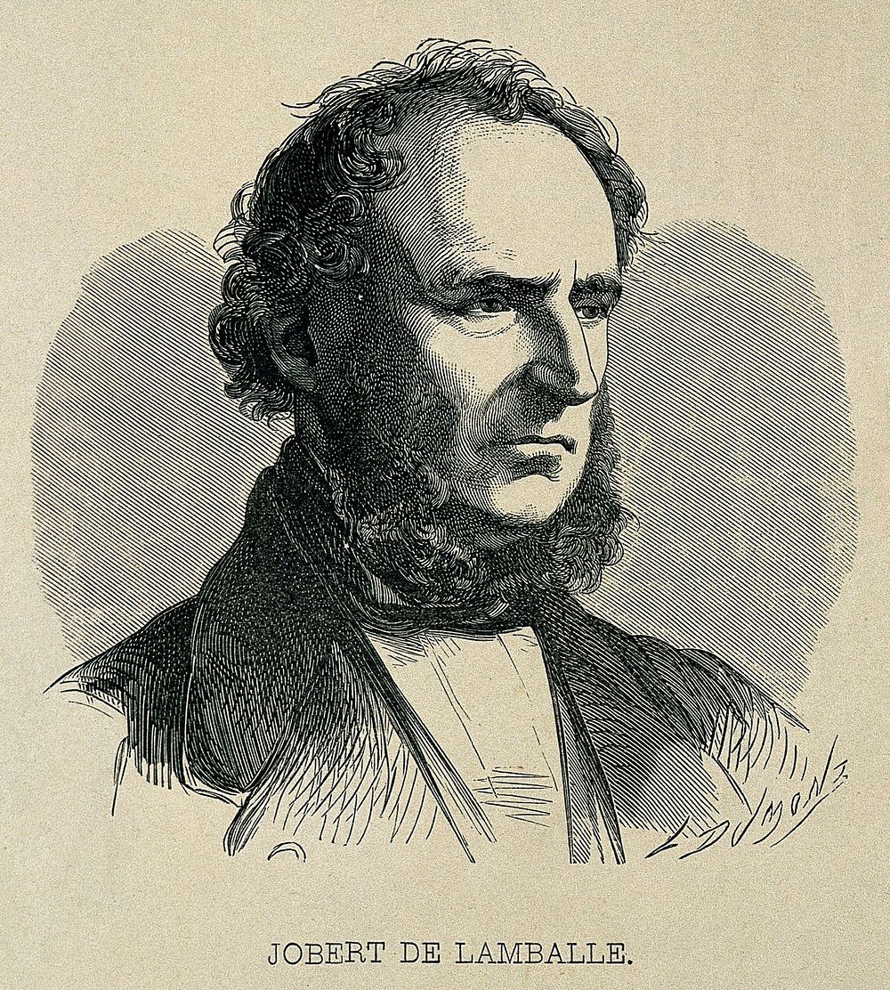 Antoine Joseph Jobert de Lamballe. Wood engraving by L. Dumont.