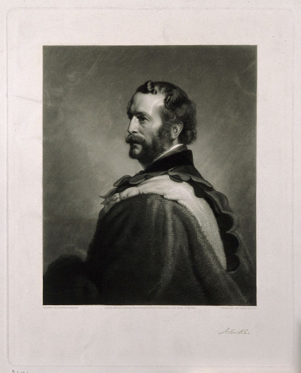John Rae. Mezzotint by J. Scott, 1858, after S. Pearce, 1853.