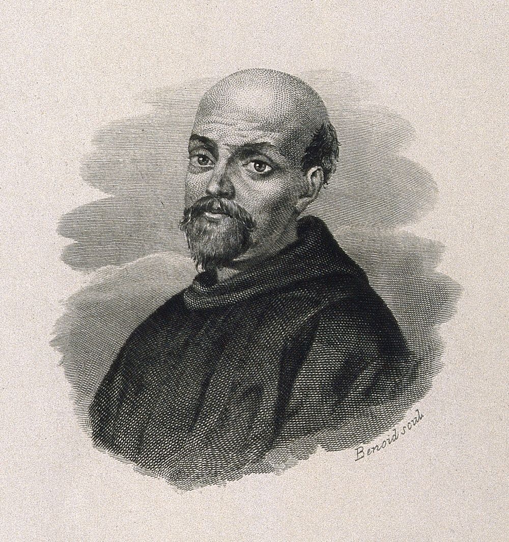 Benedetto Castelli. Line engraving by Benoid.