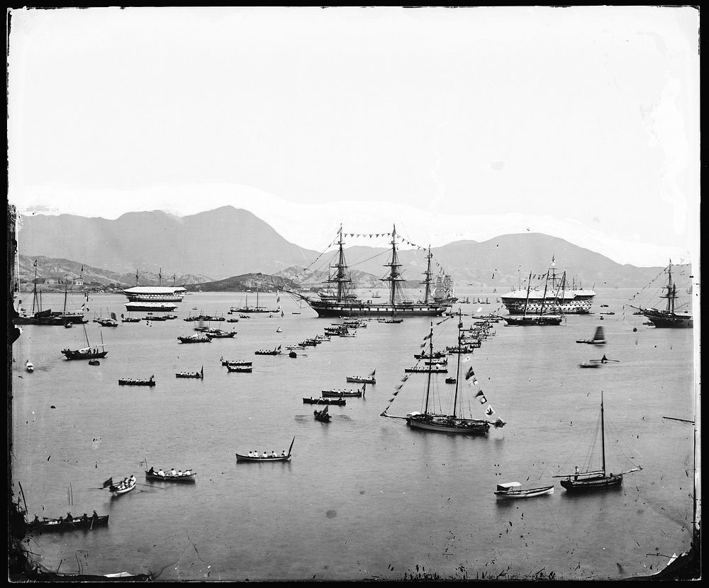 The harbour, Hong Kong. Photograph by John Thomson, 1869.