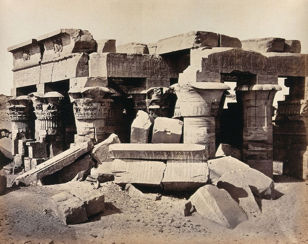 The Temple of Komumboo, Egypt. Photograph by Francis Frith, ca. 1858.