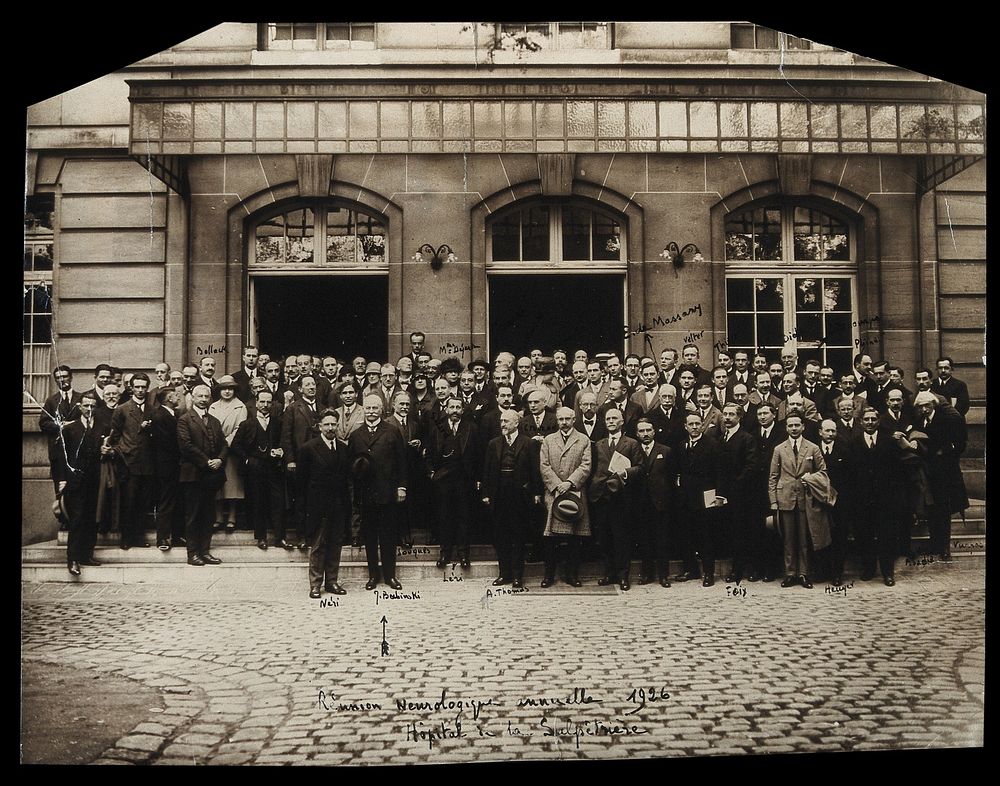 Annual reunion of neurologists at the Salpêtrière hospital, 1926. Photograph, 1926.