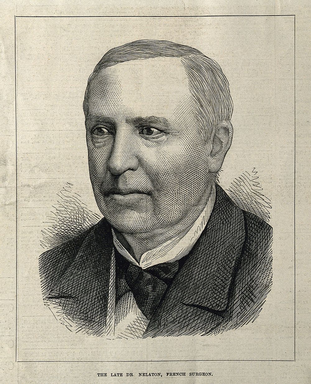 Auguste Nélaton. Wood engraving by W.B. after Ch. Reutlinger.
