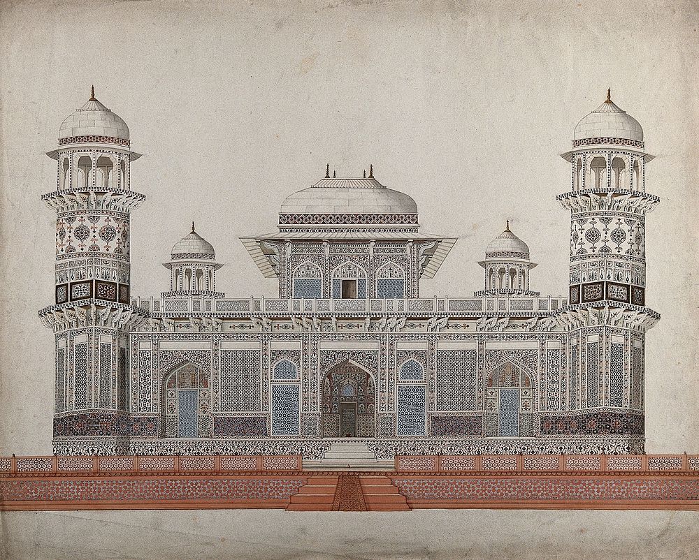 Agra: Mausoleum Itmad-ud-Daula's, decorated pietra | Free Photo ...