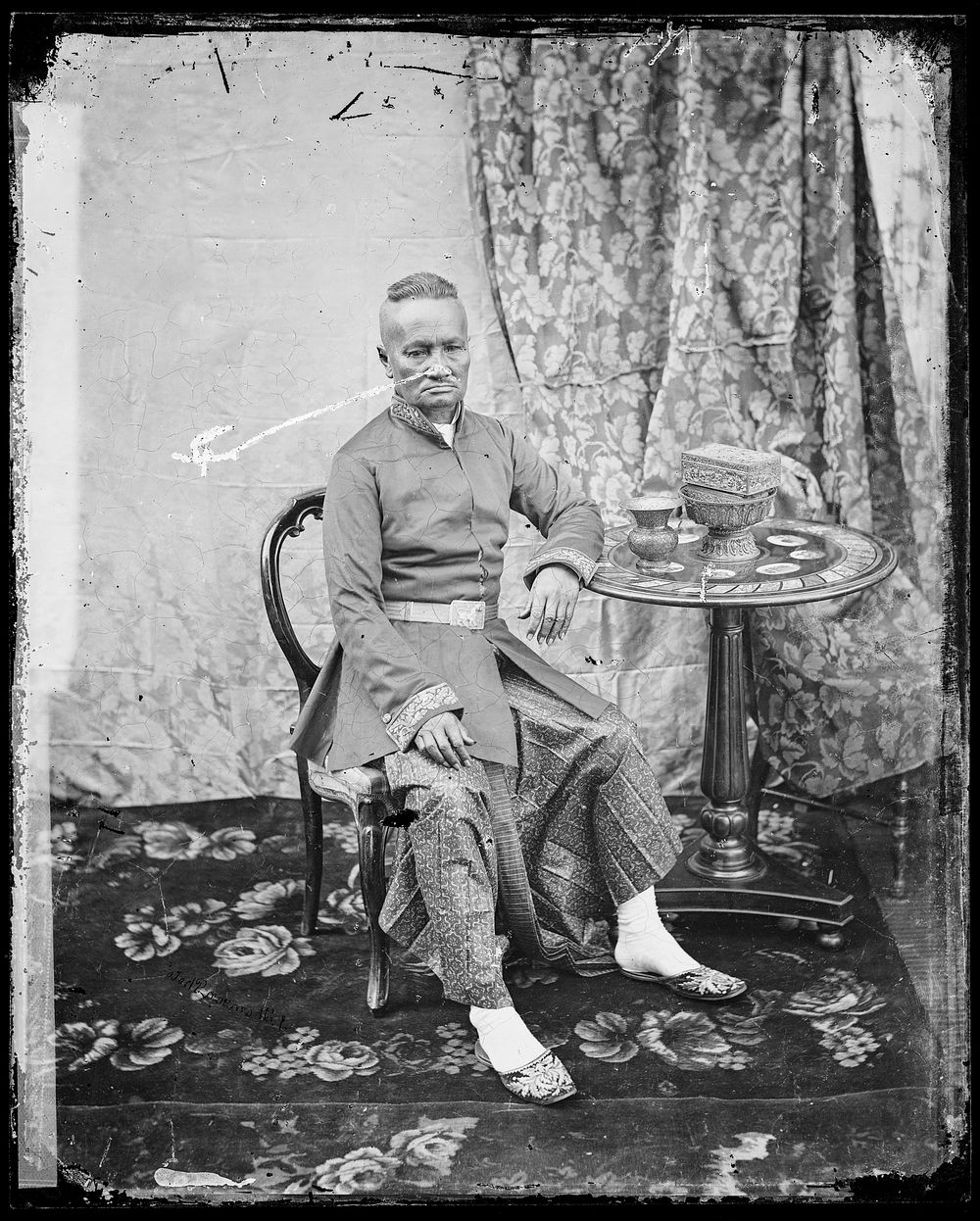 The Prime Minister (Kralahom) of Siam (Thailand). Photograph by John Thomson, 1865.