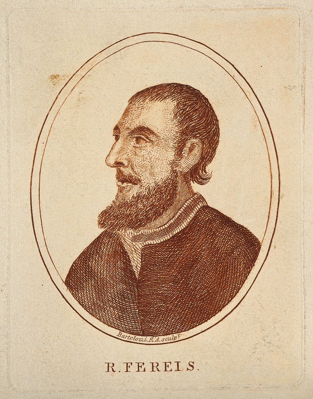 Richard Ferris. Etching by F. Bartolozzi after B. Baron, 1736, after H. Holbein.