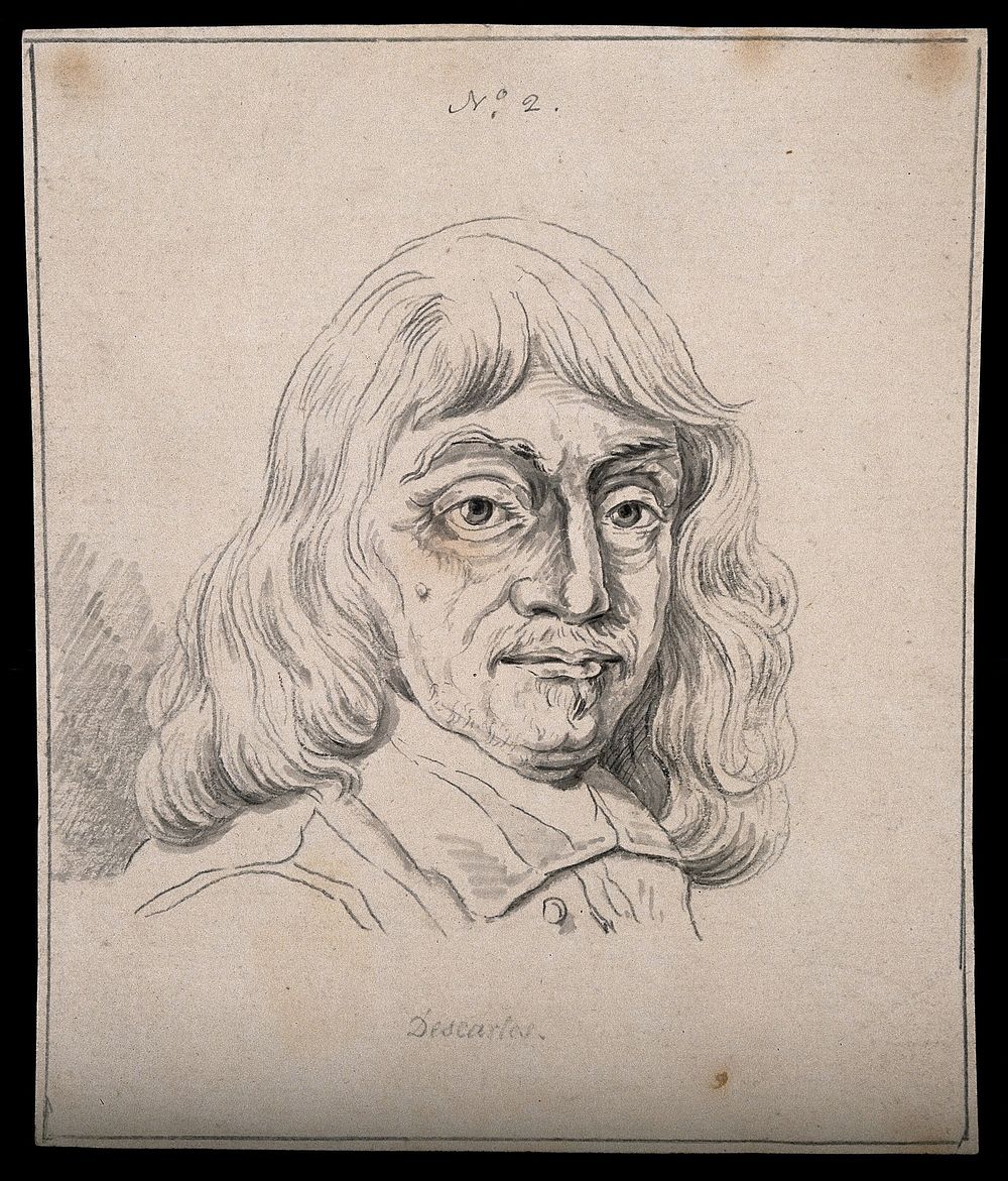 René Descartes: portrait. Drawing, c. 1794.