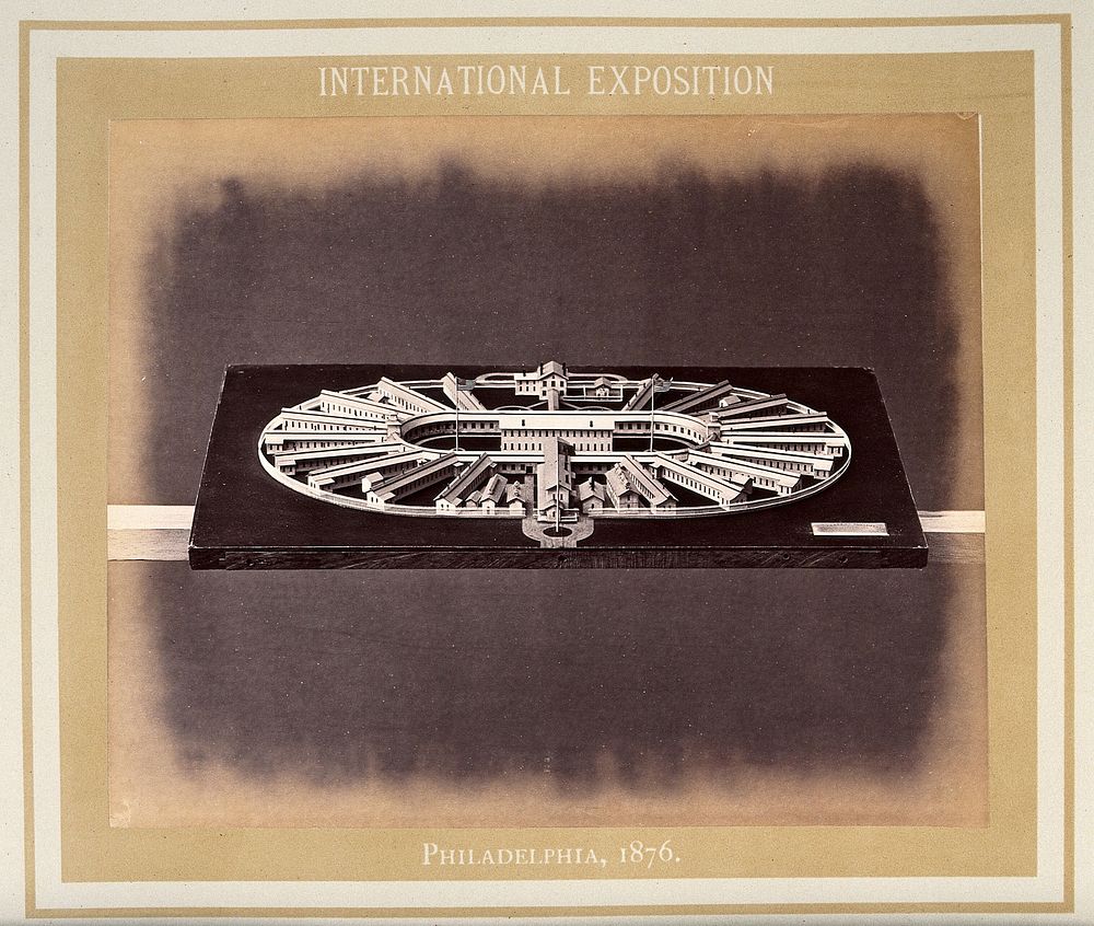 Philadelphia International Exposition, 1876: McClellan Hospital, Philadelphia: a model. Photograph, 1876.