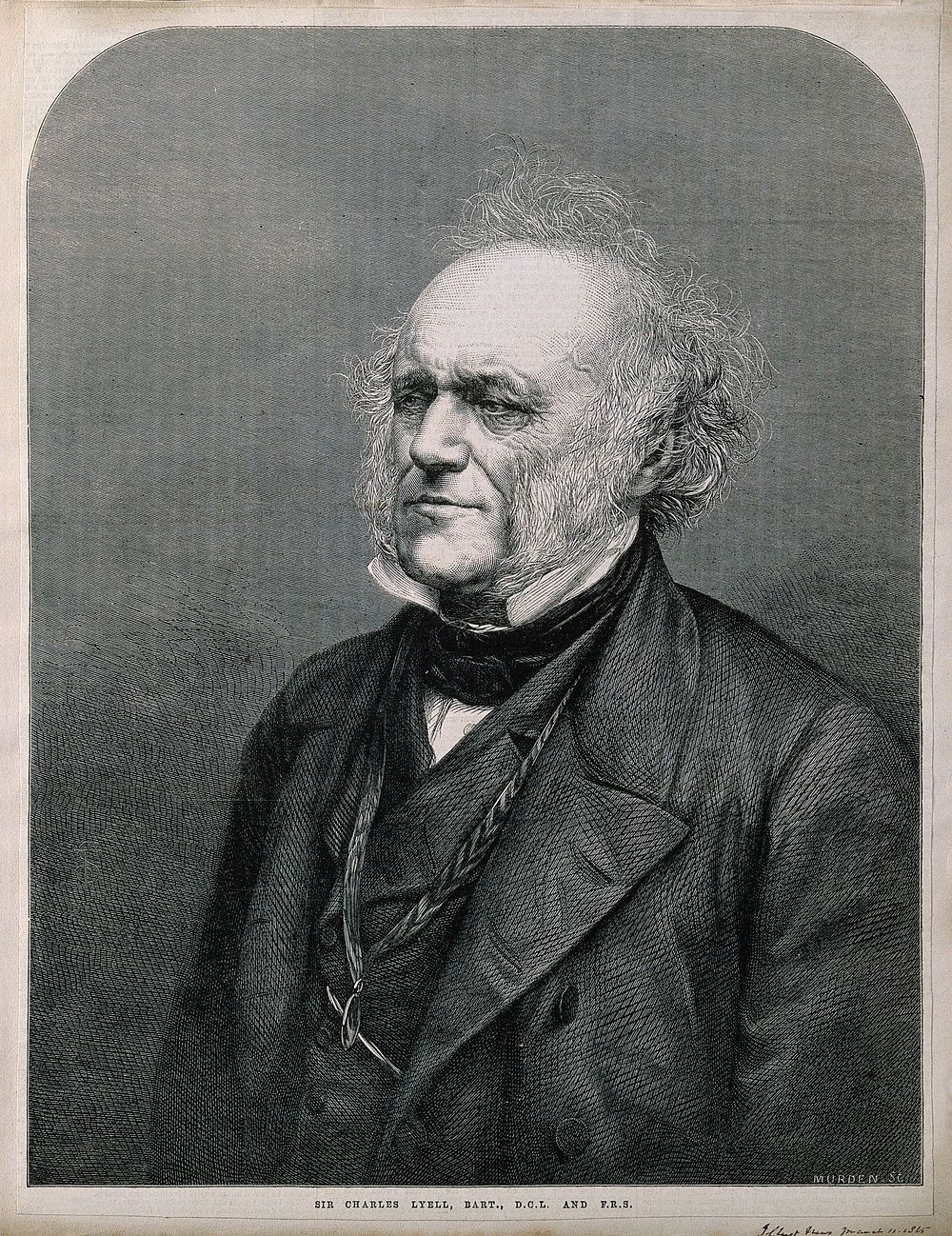 Sir Charles Lyell. Wood engraving by W. Murden, 1865.
