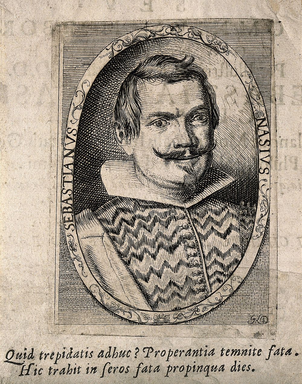 Sebastianius Nasius. Line engraving by G.L.D., 1633.
