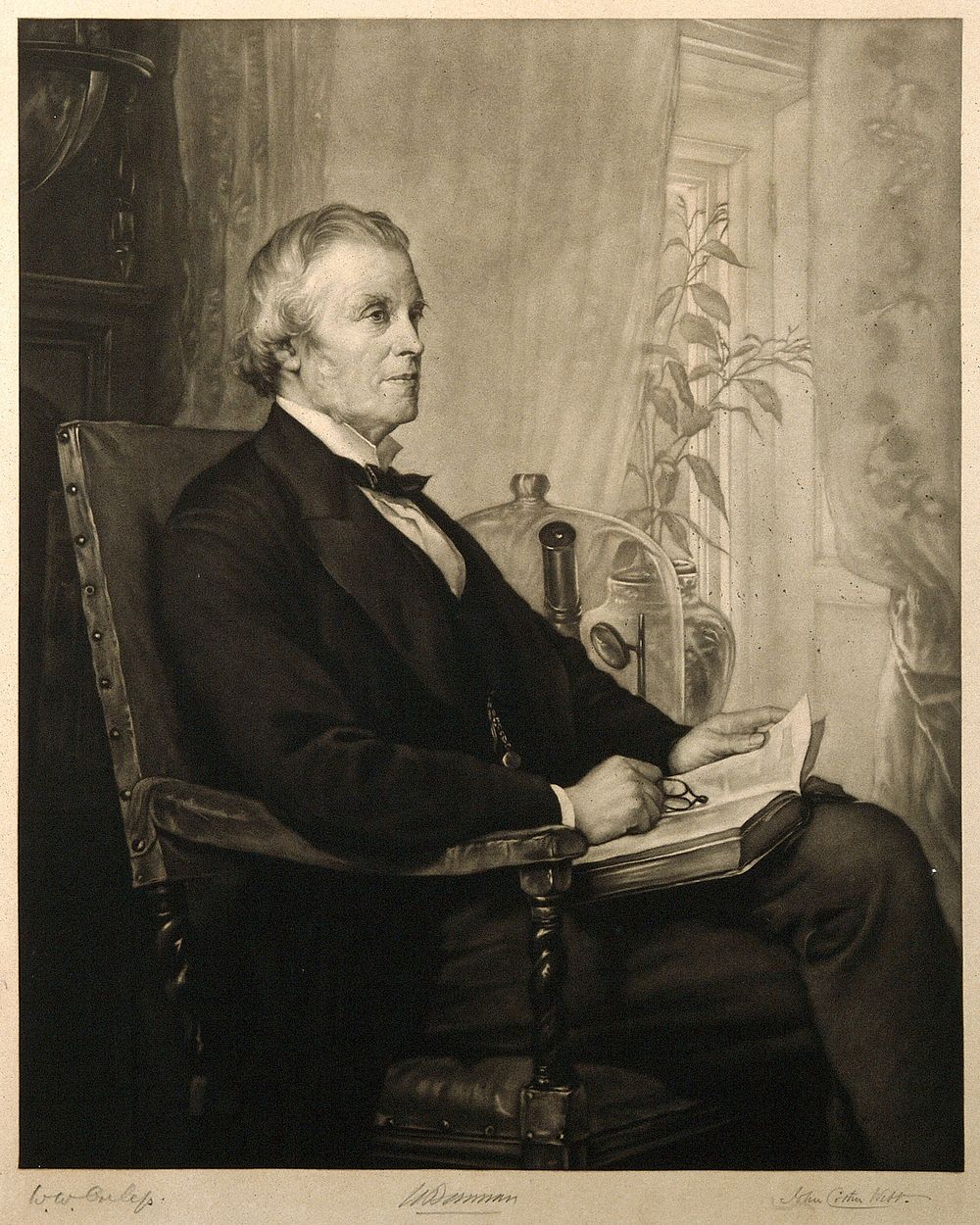 Sir William Bowman. Mezzotint by J.C. Webb after W.W. Ouless, 1889.
