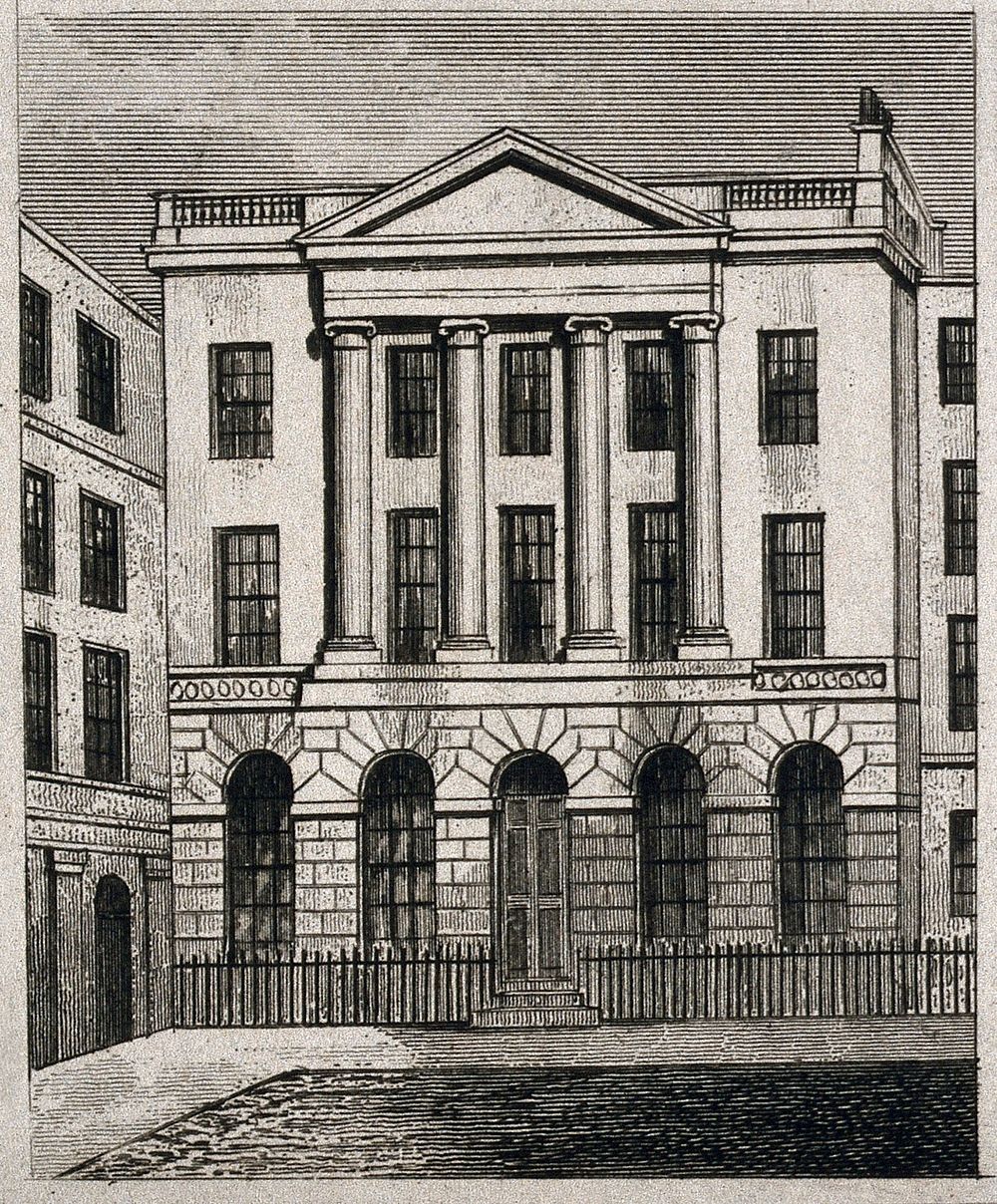 Serjeants' Inn, Fleet Street, London. Engraving by J. Shury after T. H. Shepherd, 1833.