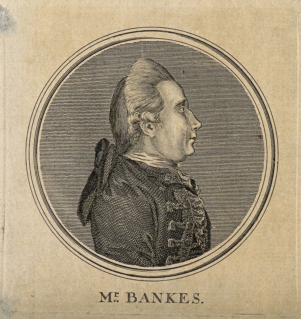 Sir Joseph Banks. Line engraving.