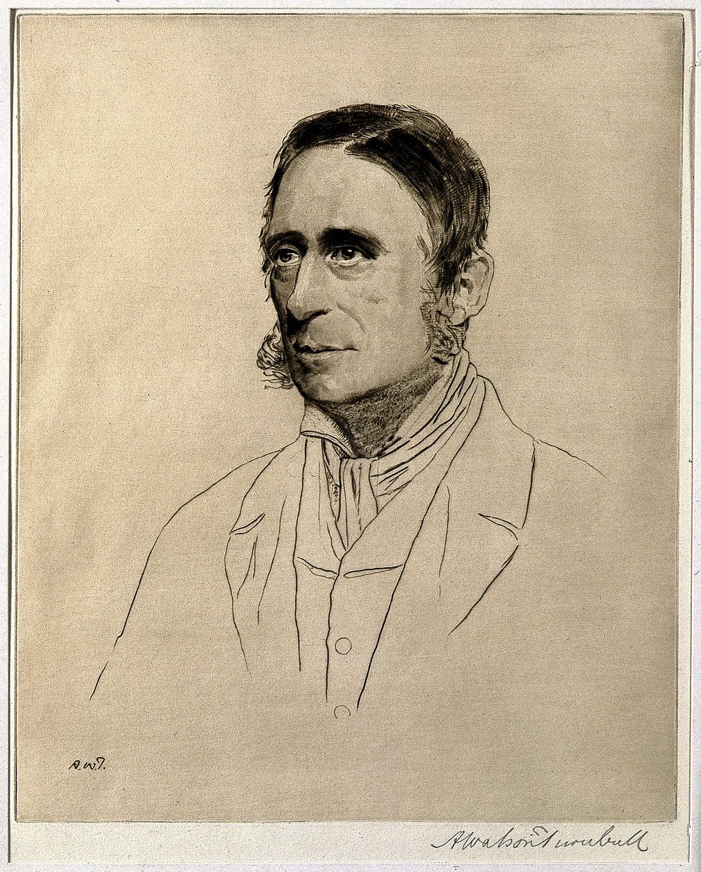 Sir James Paget. Etching by A. W. Turnbull.