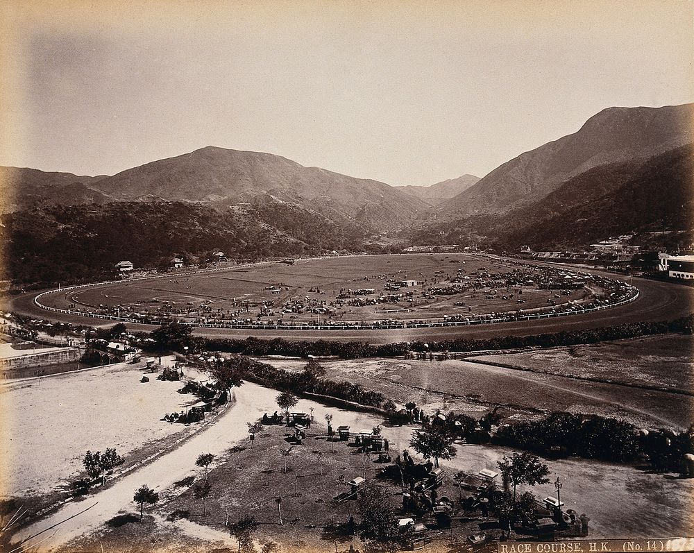 Hong Kong: the racecourse. Photograph, 1873 by W.P. Floyd, ca. 1873.