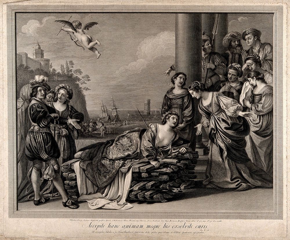 Martyrdom of Saint Agnes. Engraving by R. Strange, 1776, after G.F. Barbieri, il Guercino.