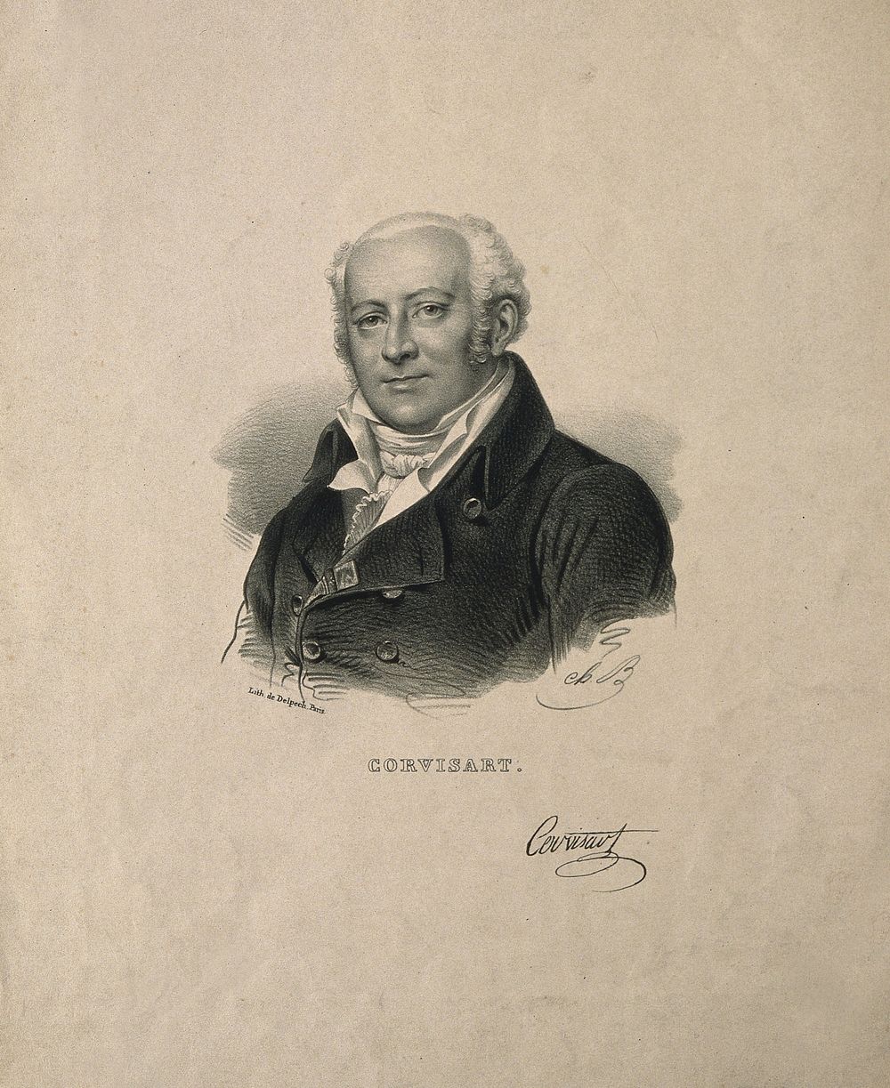Jean-Nicolas, Baron Corvisart. Lithograph by C. Bazin after F. P. S. Gérard.