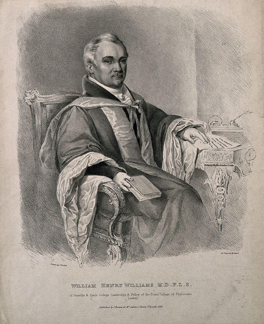 William Henry Williams. Lithograph by M. Gauci, 1825, after J. Pardon.
