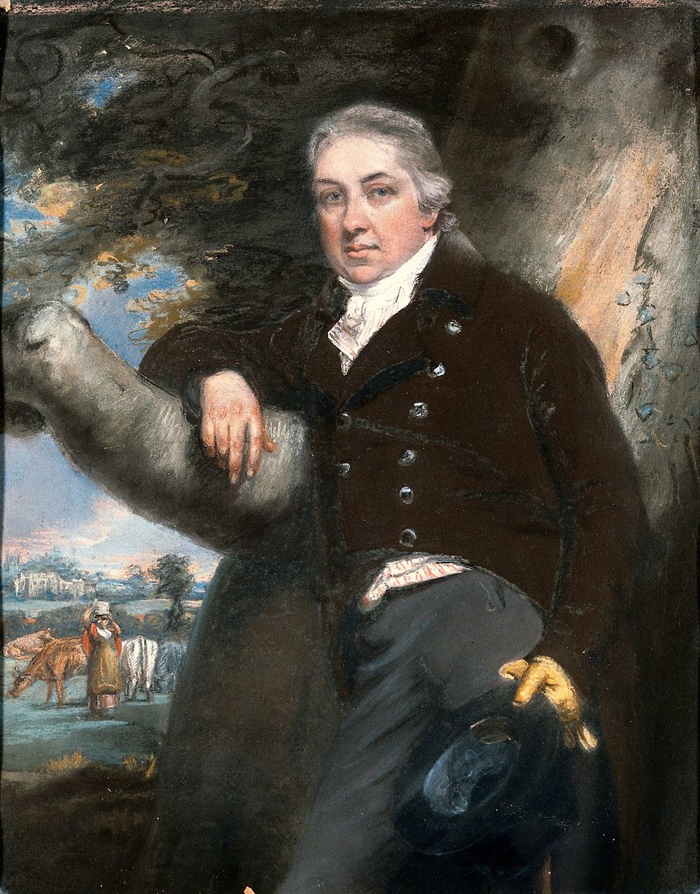 Edward Jenner. Pastel by John Raphael Smith, 1800.