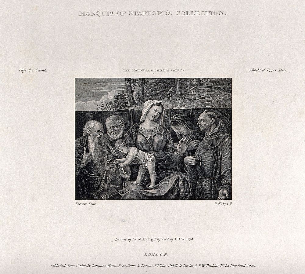 Saint Mary (the Blessed Virgin) with the Christ Child, Saint Jerome, Saint Peter the Apostle, Saint Clare and Saint Francis…