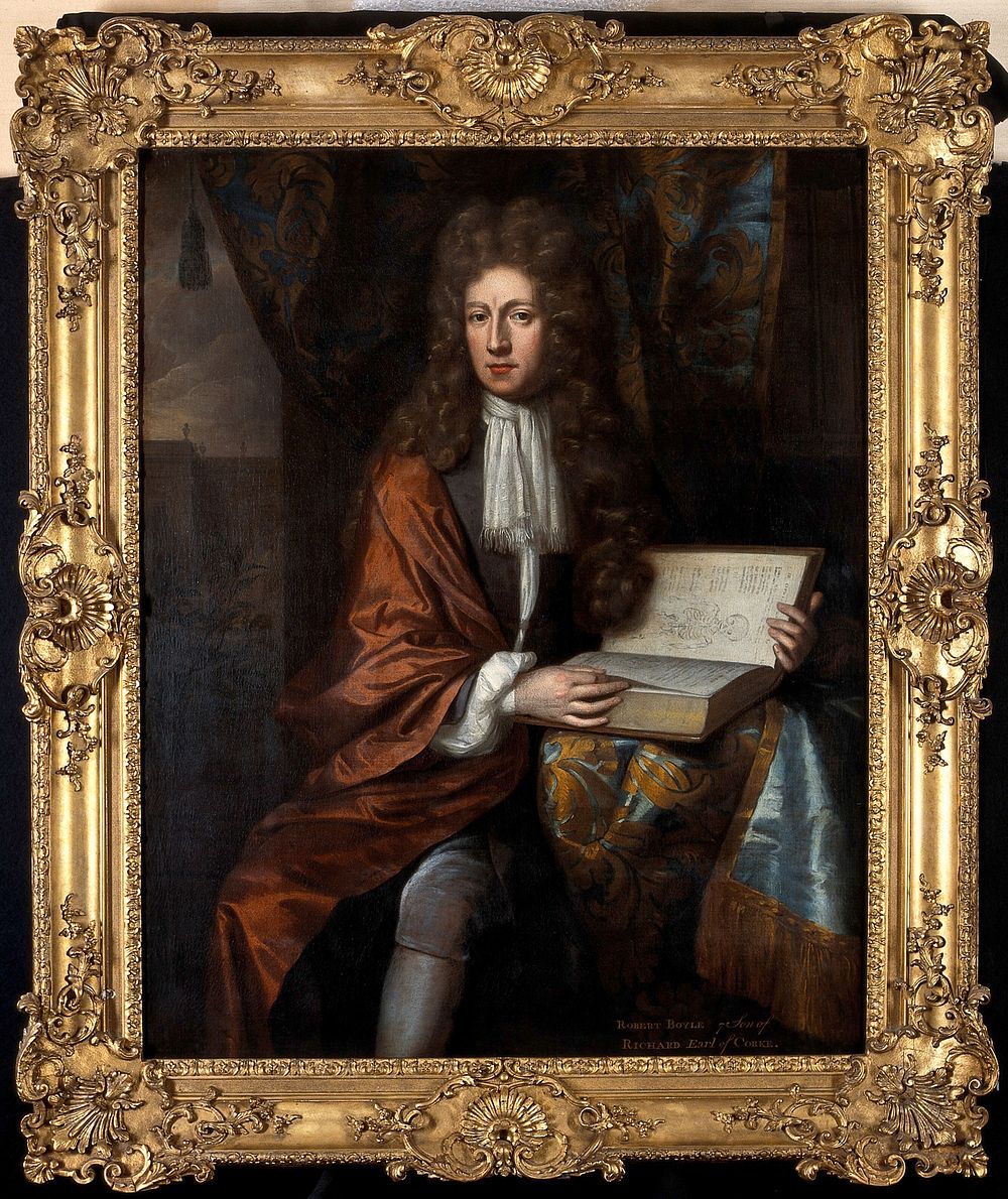 The Hon. Robert Boyle, experimental philosopher. Oil painting.