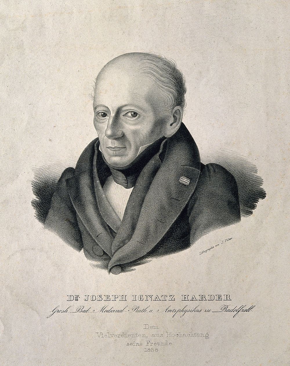 Joseph Ignatz Harder. Lithograph, 1838.